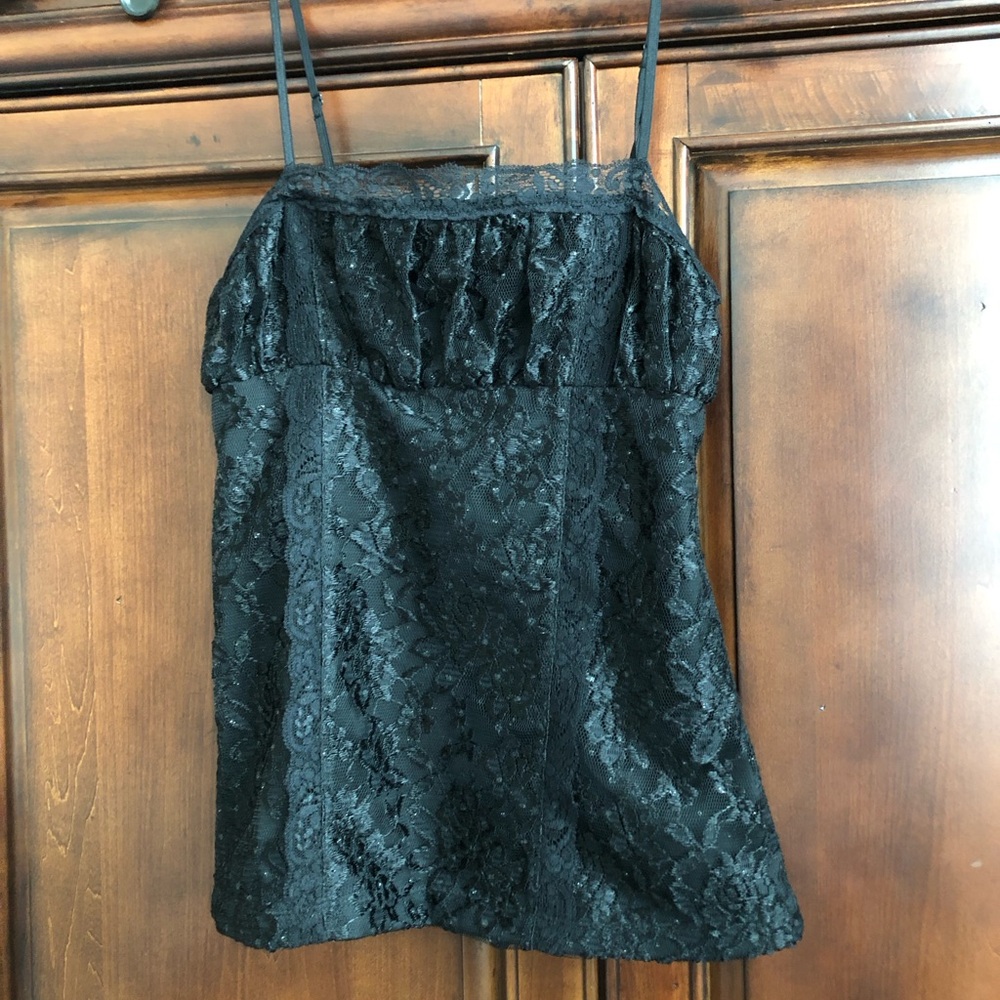 Rampage Black Lace Camisole Top